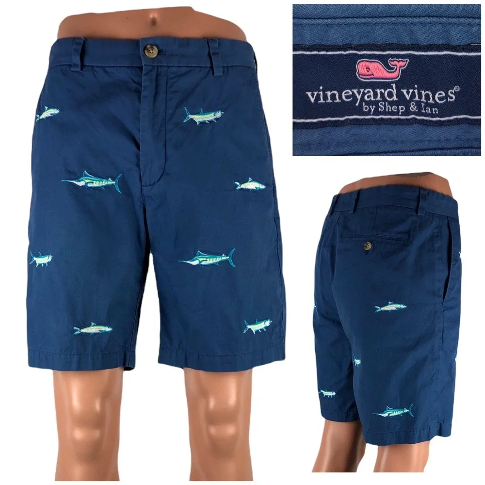Vineyard Vines Mens 32 Breaker Shorts Blue 8